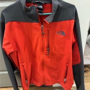 The North Face Vibrant Red and Charcoal Jacket